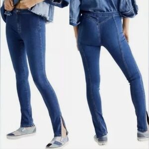 Free People Riley Stretch Skinny Jeans w/Slit